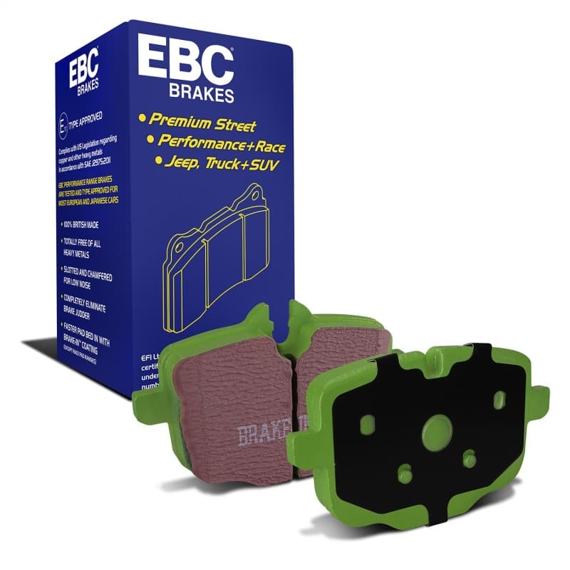 EBC Greenstuff Brake Pad Set for Street Driving High Initial Effect Up to 600°C