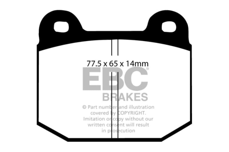 EBC Yellowstuff Brake Pad Set for Street & Track Driving High-Performance Ara...
