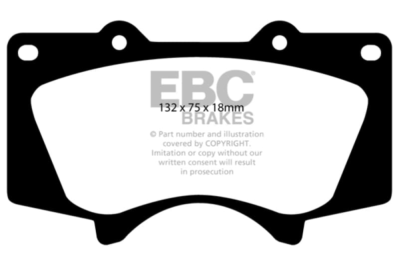 EBC Yellowstuff Brake Pad Set for Street & Track Driving High Performance