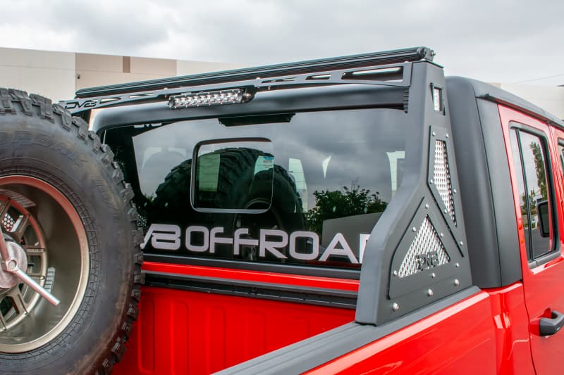 DV8 Offroad Chase Rack for Jeep Gladiator with Mesh Aluminum and Light Mounts - Image 4
