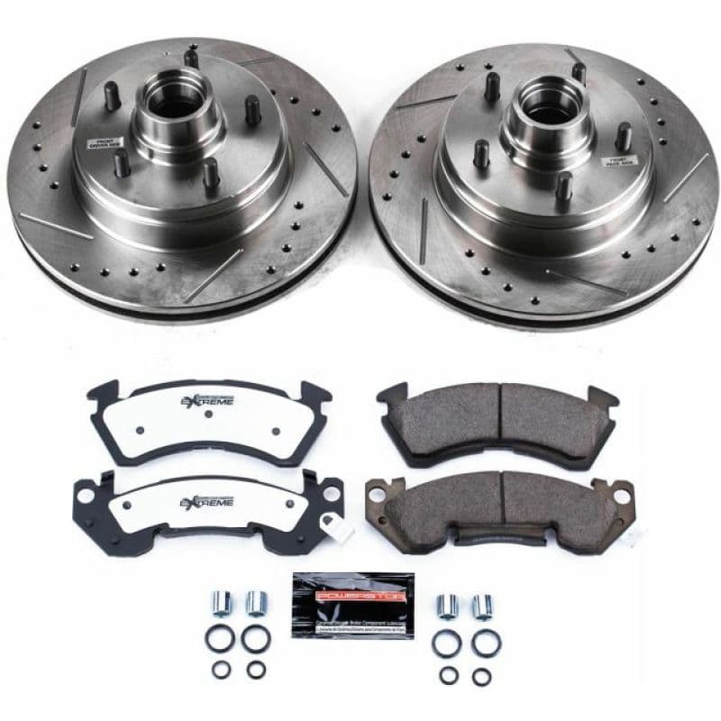 PowerStop Z26 Street Warrior Brake Kit for Muscle Cars Drilled Slotted Rotors...