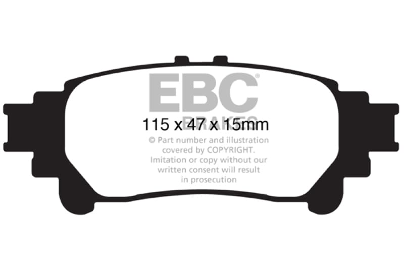 EBC Extra Duty Brake Pad Set for Heavy Duty Use High Friction ECO Friendly