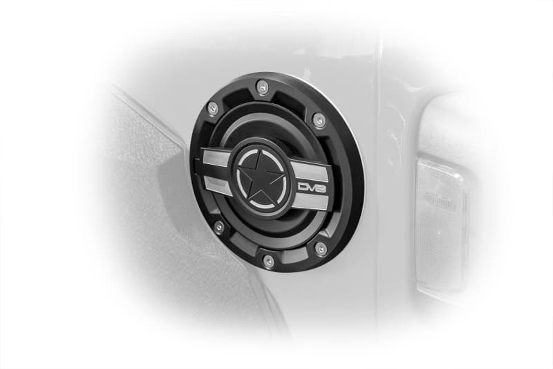 DV8 Offroad Fuel Door for Jeep JL CNC Machined Aluminum Dual Magnet Retainer - Image 5