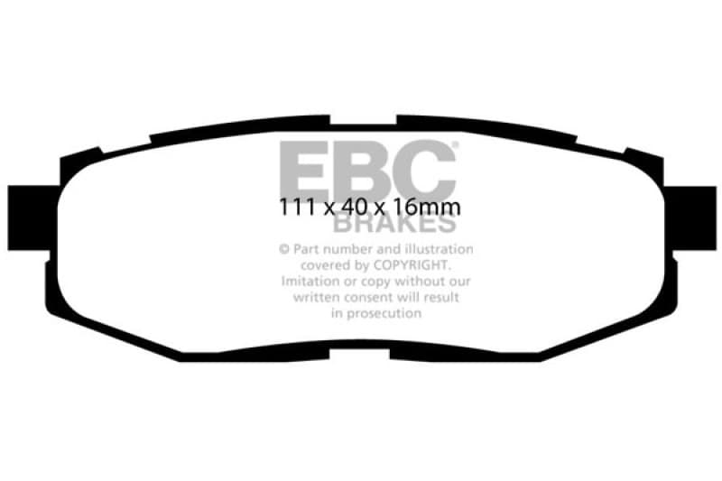 EBC Yellowstuff Brake Pad Set for Street and Track Driving High Performance
