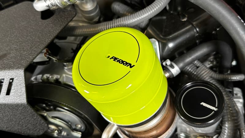 Perrin Performance Oil Filter Cover for Subaru WRX & BRZ/FR-S/86 Neon Yellow - Image 5