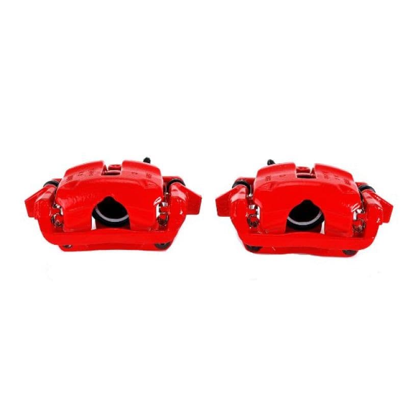 PowerStop Brake Calipers Pair Powder Coated Red Durable High-Temp Finish