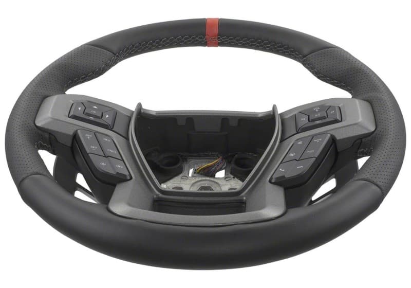 Ford Racing Steering Wheel for Ford F-150 Raptor Black Leather Red Sightline - Image 4