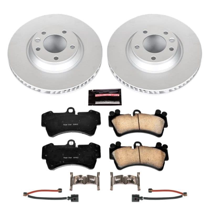 PowerStop Z23 Evolution Coated Rotor Brake Kit for European Vehicles Carbon-F...