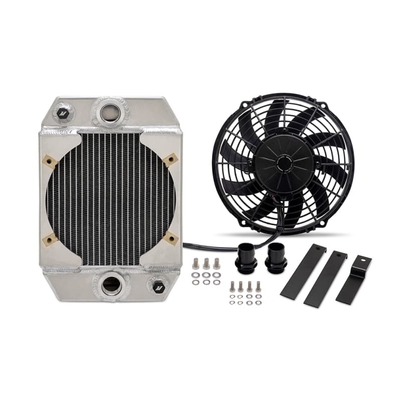 Mishimoto Aluminum Radiator for Drag Race Cars Universal with Threaded Inlet/...