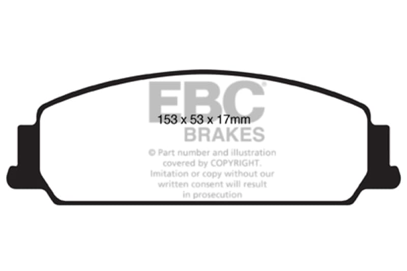 EBC Yellowstuff Brake Pad Set for Street and Track Driving High Performance