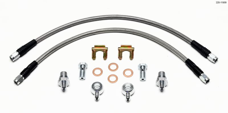Wilwood Flexline Brake Hose Kit for Fiesta/Fiat 500 2011-Up Rear
