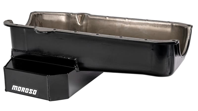 Moroso Steel Oil Pan for Pre-80 Chevrolet SBC 7qt Wet Sump w/ Driver Side Dip...