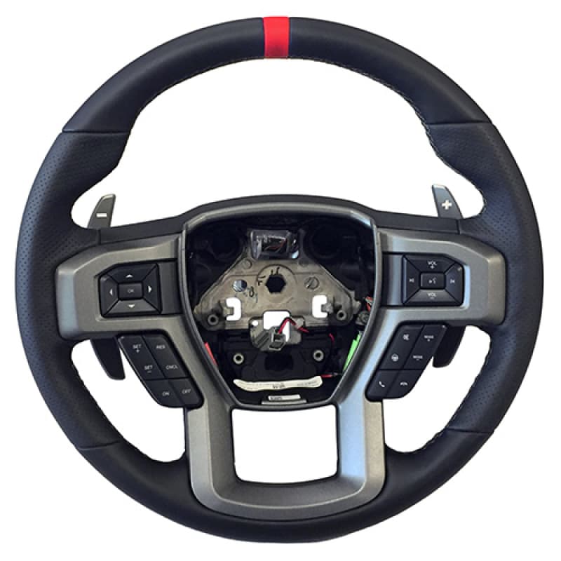 Ford Racing Steering Wheel for Ford F-150 Raptor Black Leather Red Sightline - Image 3