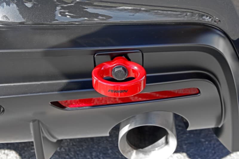 Perrin Performance Tow Hook Kit for 2020-2025 Toyota Supra Rear Red - Image 4