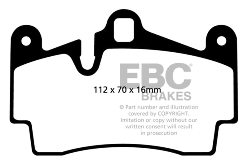 EBC Redstuff Brake Pad Set for Chevy C6 Low Dust Ceramic Compound - Image 2