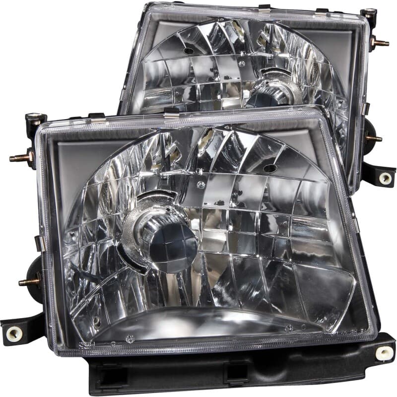 ANZO Crystal Headlights for Chevy C6 Clear Lens Black Housing Pair - Image 2