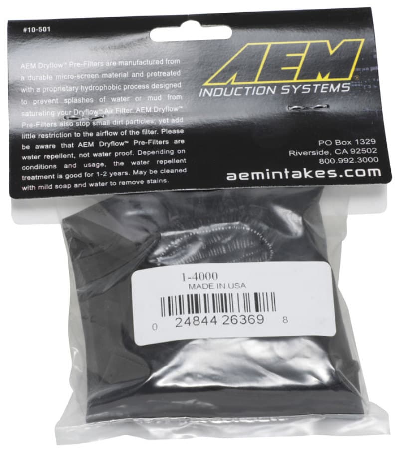 AEM Induction Dryflow Air Filter Pre-Filter Durable Hydrophobic Micro-Screen - Image 5