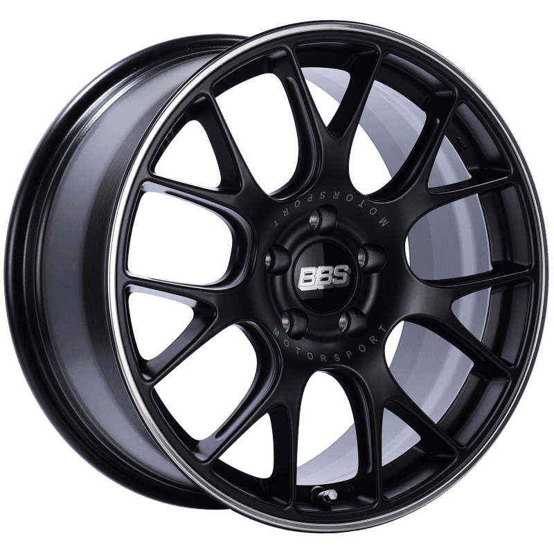 BBS CH-R 18x8.5 5x112 ET38 Satin Black Polished Rim Protector Wheel