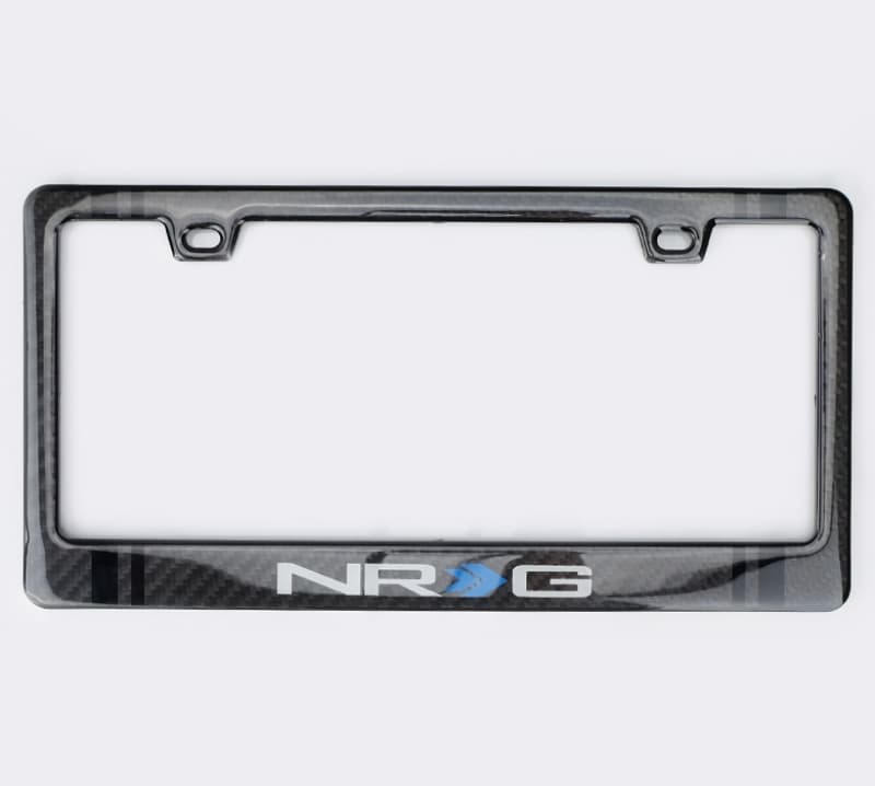 NRG Carbon License Plate Frame with Fiber Poly Dip Finish