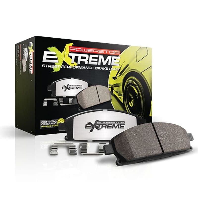 PowerStop Z26 Ceramic Brake Pads for Muscle Cars Low-Dust Carbon-Fiber Compound