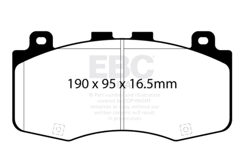 EBC Yellowstuff Brake Pad Set for Street and Track Driving High Performance - Image 2