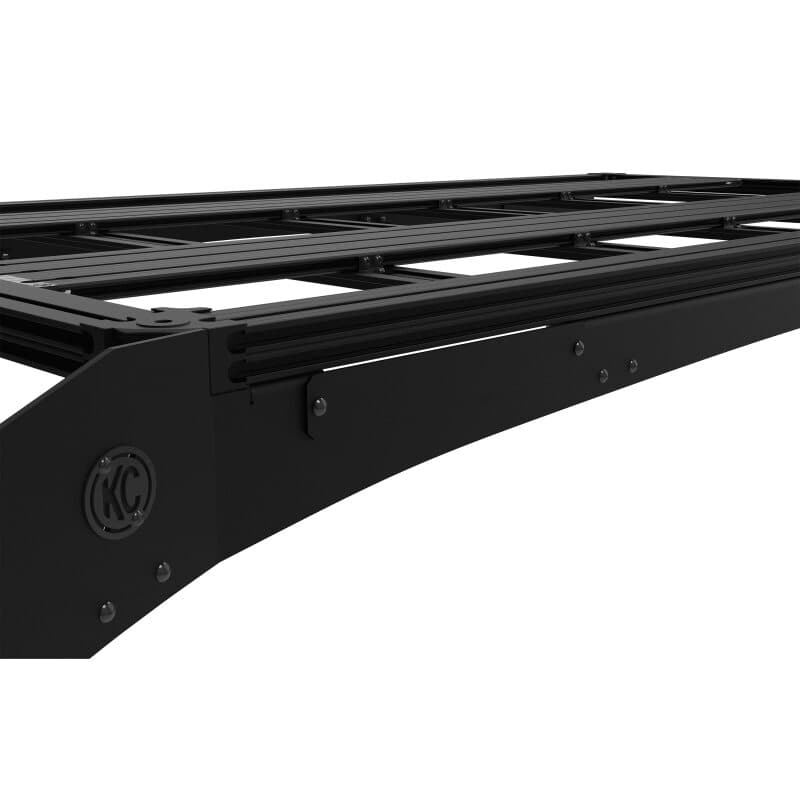 KC HiLiTES Side Light Cover Plates for Platform One Roof Rack Black Powder-Co... - Image 3