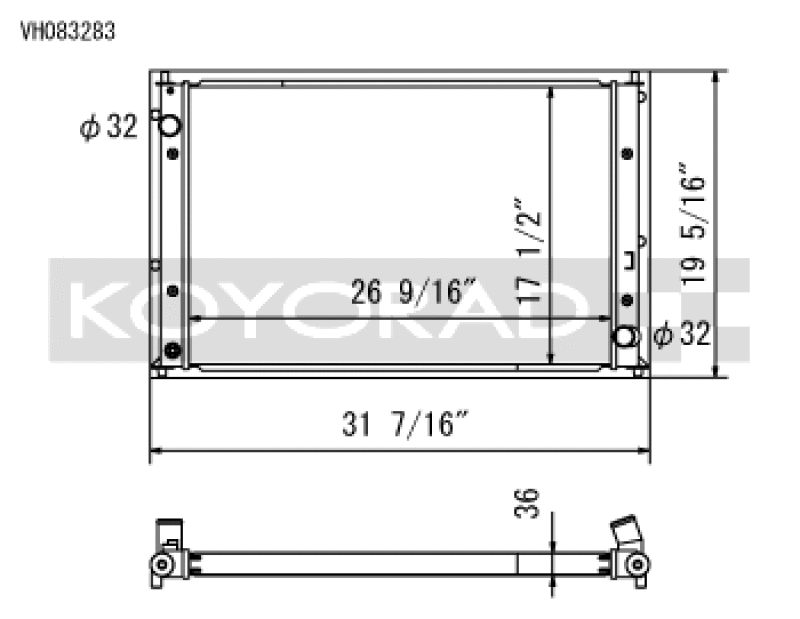 Koyo Radiator for 2016-2018 Honda Civic 1.5L Non-Type R