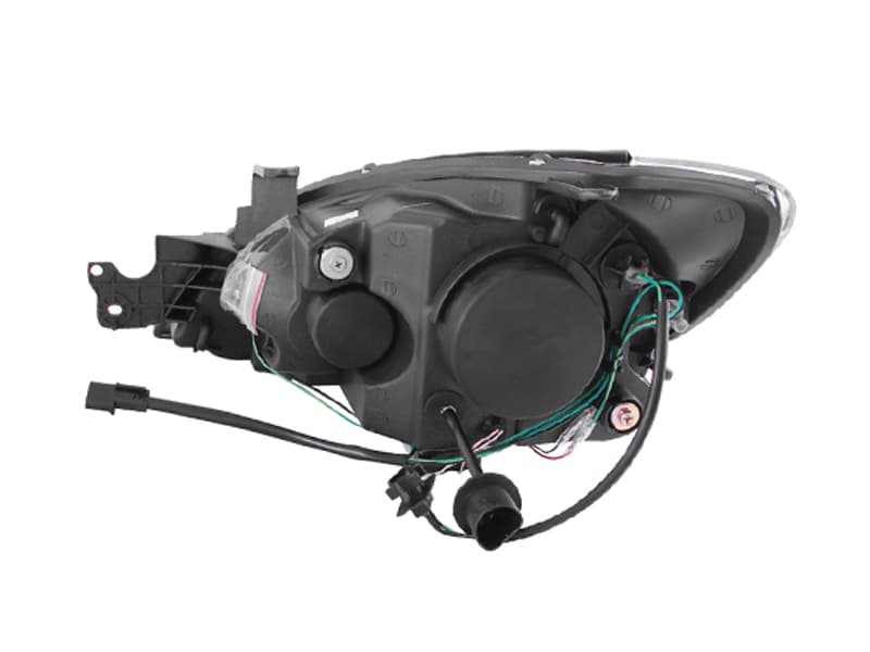 ANZO Projector Headlights for Non-EVO Models with Halo Clear Lens Black Housi... - Image 3