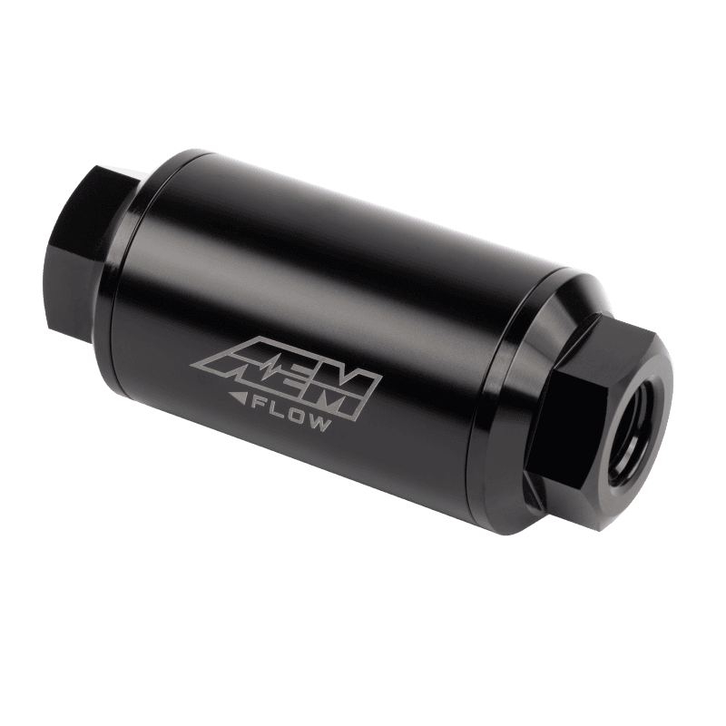 AEM Fuel Filter Universal High Flow 100GPH Inline -6AN ORB Female Fittings - Image 2