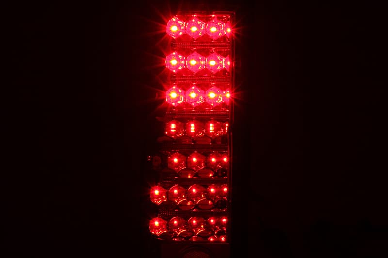 ANZO LED Taillight Assembly Pair Red/Clear Lens for Chevy C6 - Image 4