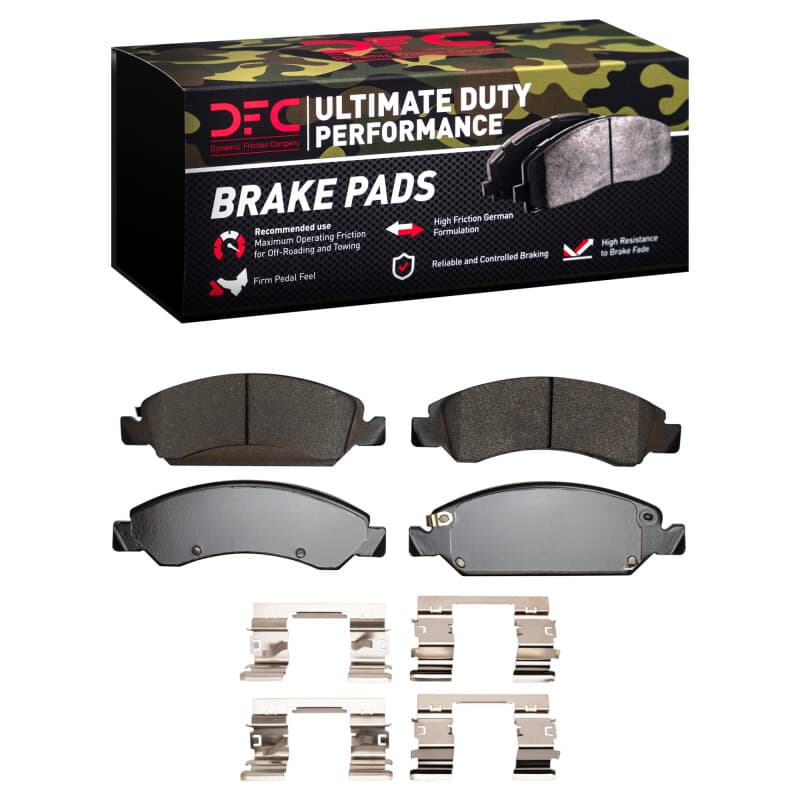 DFC Ultimate Duty Brake Pads and Hardware Kit for 05-20 Cadillac XTS Front