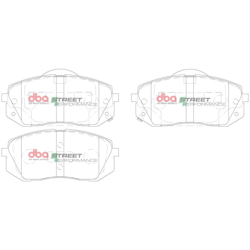 DBA Street Series Brake Pads for Street Performance with Low Dust and Wear