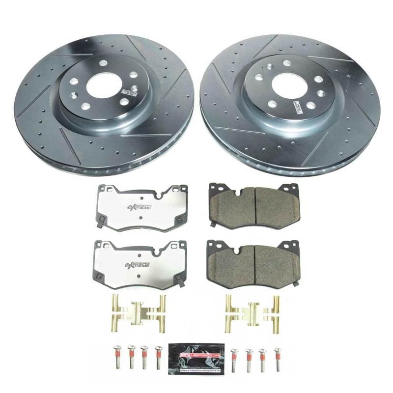 PowerStop Z26 Street Warrior Brake Kit for Muscle Cars Drilled Slotted Rotors...
