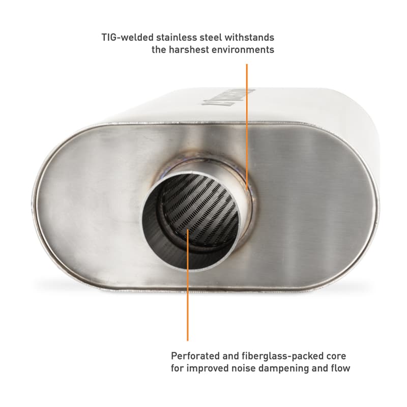Mishimoto Universal Stainless Steel Muffler Stainless Steel - Image 4