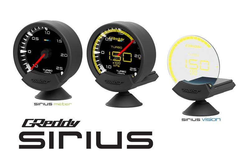 GReddy Sirius Vision 68mm EL Display Gauge Turbo/Press/Temp/Voltage