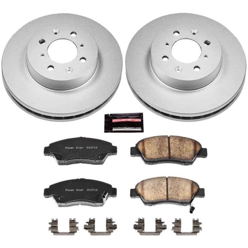 PowerStop Z17 Evolution Coated Brake Kit for Daily Vehicles with Low-Dust Pads