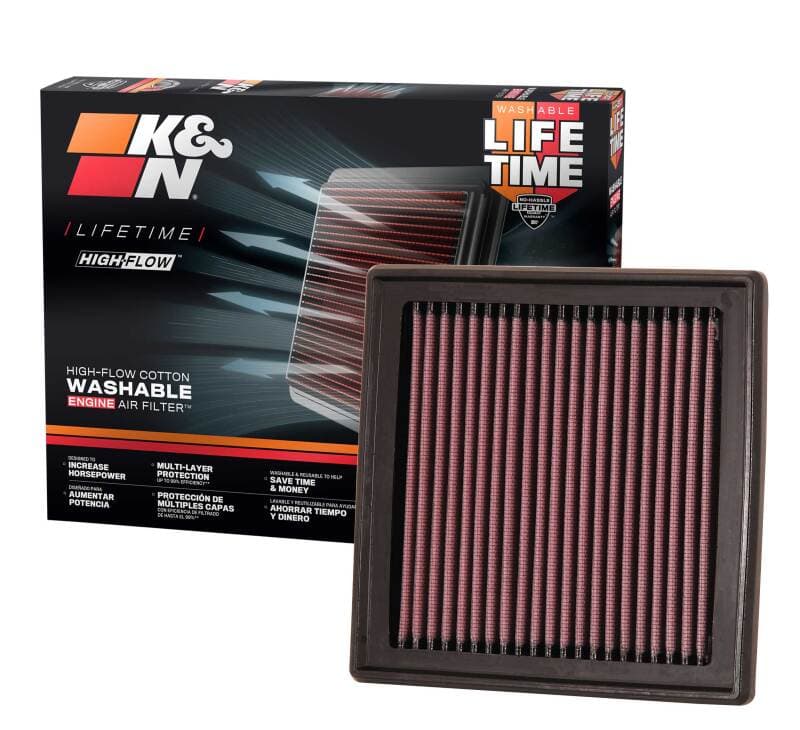 K&N Engineering Drop-In High-Flow Air Filter Washable Reusable 33-2399 - Image 5