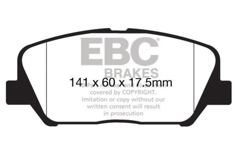 EBC Redstuff Brake Pad Set for Chevy C6 Synthetic Fiber Low Dust - Image 2