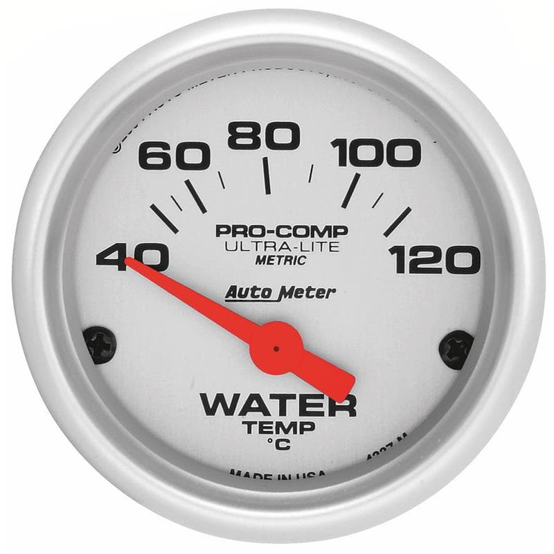 AutoMeter Water Temperature Gauge with 1/8" NPT Transducer for Universal Fit - Image 2
