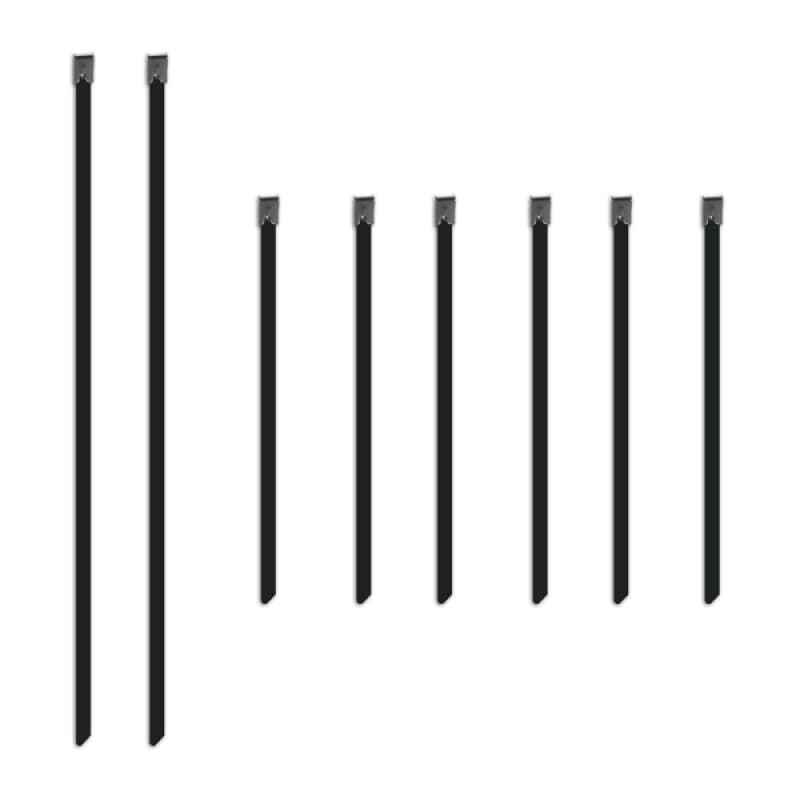 Mishimoto Stainless Steel Locking Ties for Exhaust Wrap – 14" & 6" Lengths - Image 2