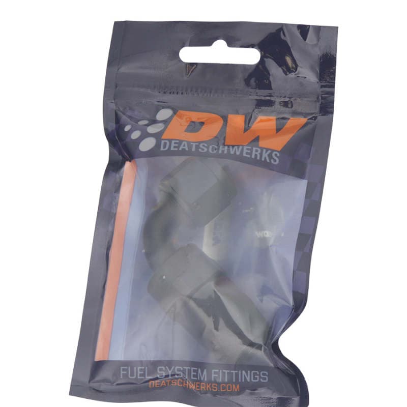 DeatschWerks 6AN Female Swivel 90-Degree Hose End Anodized Matte Black - Image 2