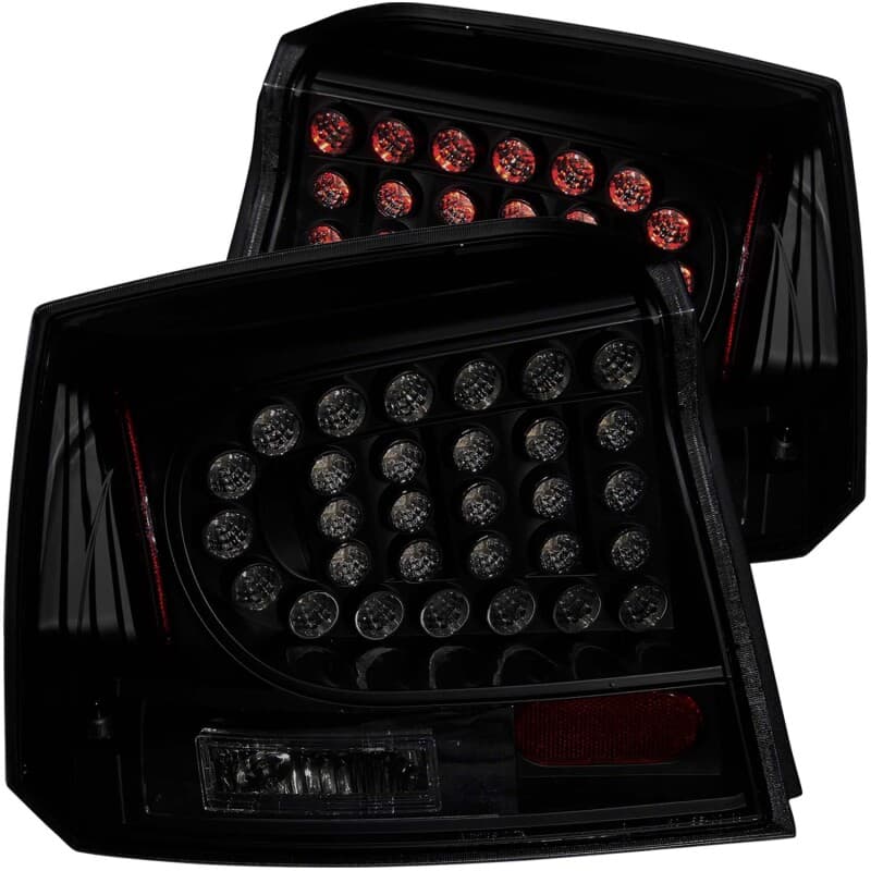 ANZO LED Taillight Assembly for Chevy C6 Pair Dark Smoke Lens Black Housing - Image 2