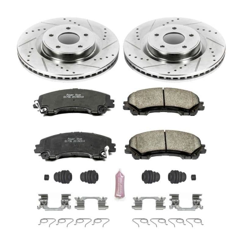 PowerStop Z23 Evolution Sport Brake Kit for Daily Driver with Carbon-Fiber Ce...