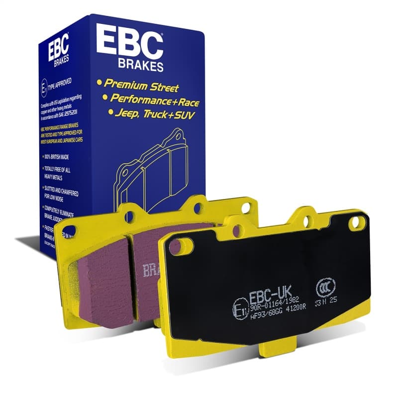 EBC Yellowstuff Brake Pad Set for Street and Track Driving Aramid Fiber Compound