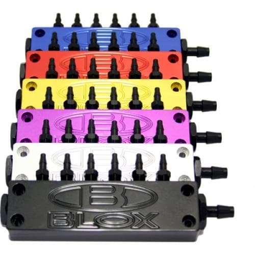 BLOX Racing Vacuum Manifold Kit 6-Port Billet Black - Image 2