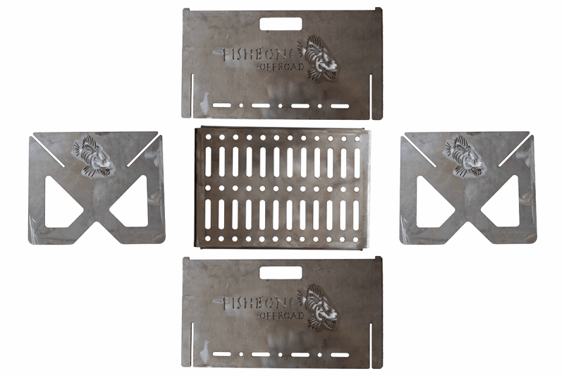 Fishbone Offroad Fire Pit 8-Gauge Steel Durable Outdoor Cooking Surface - Image 3