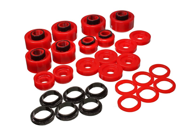 Energy Suspension Body Mounts Hyper-Flex Polyurethane Replacement Red - Image 3