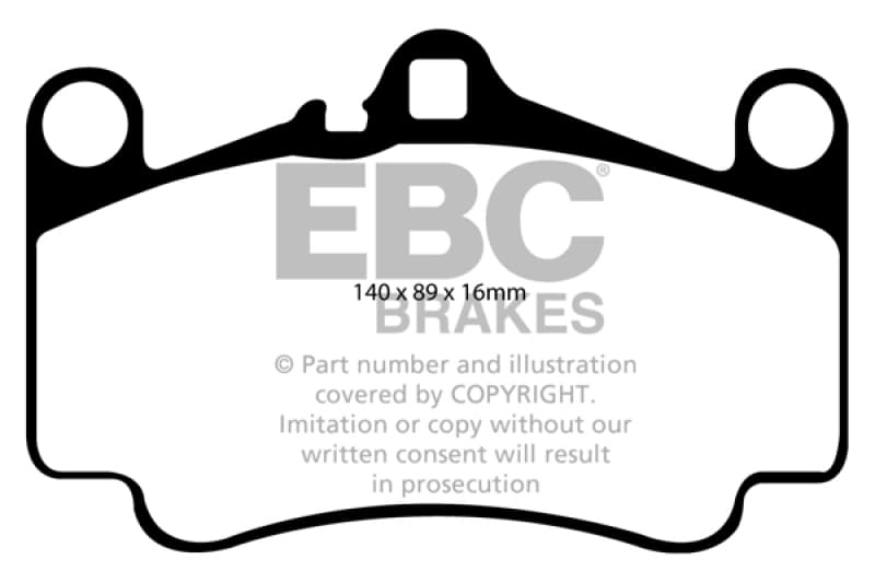 EBC Redstuff Brake Pad Set for Chevy C6 Low Dust Synthetic Fiber Ceramic