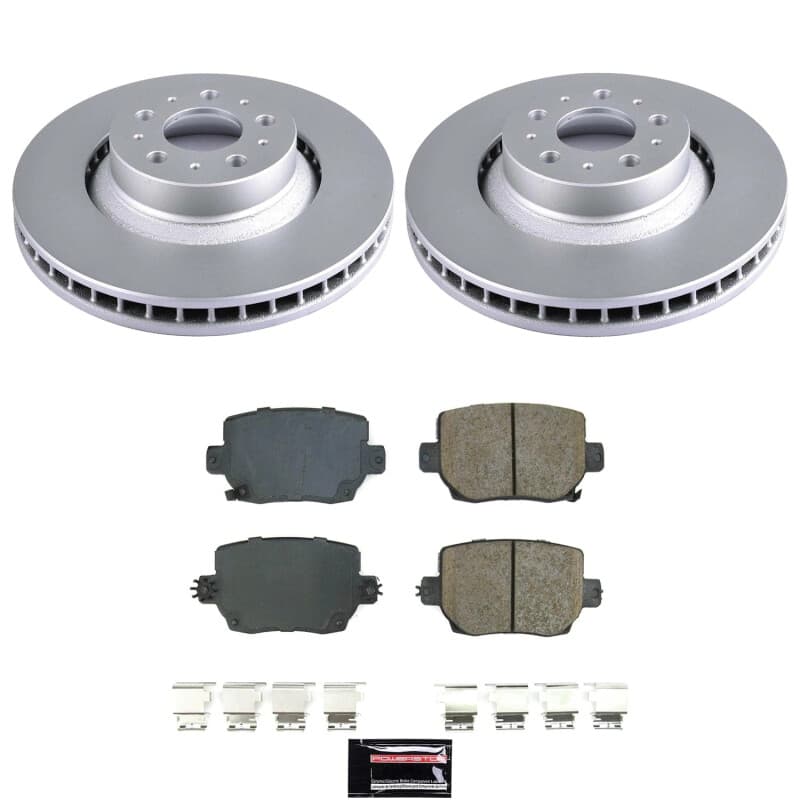 PowerStop Z17 Evolution Coated Brake Kit for Daily Vehicles with Low-Dust Pads