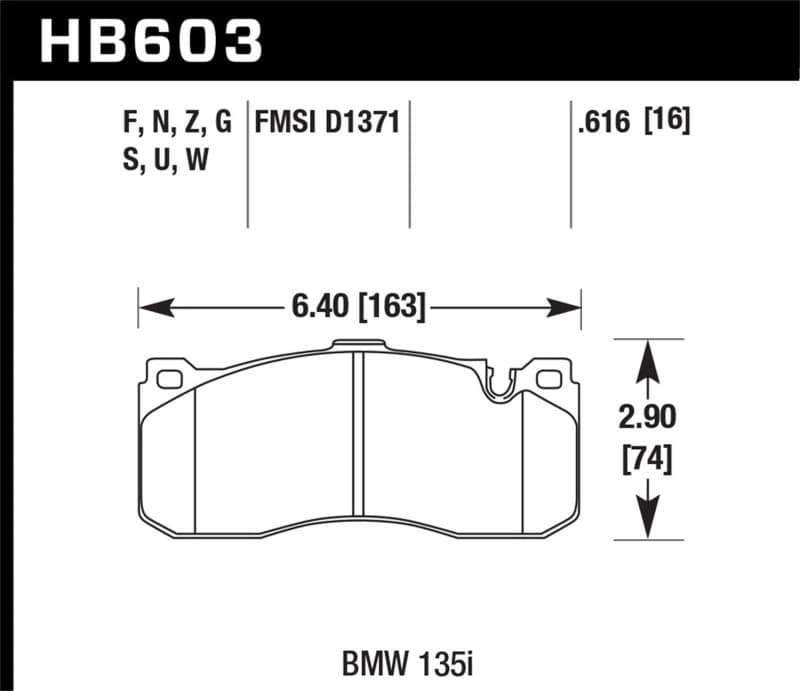 Hawk Performance ER-1 Brake Pad Sets for OE Fitment with DTC Curved Slot Design